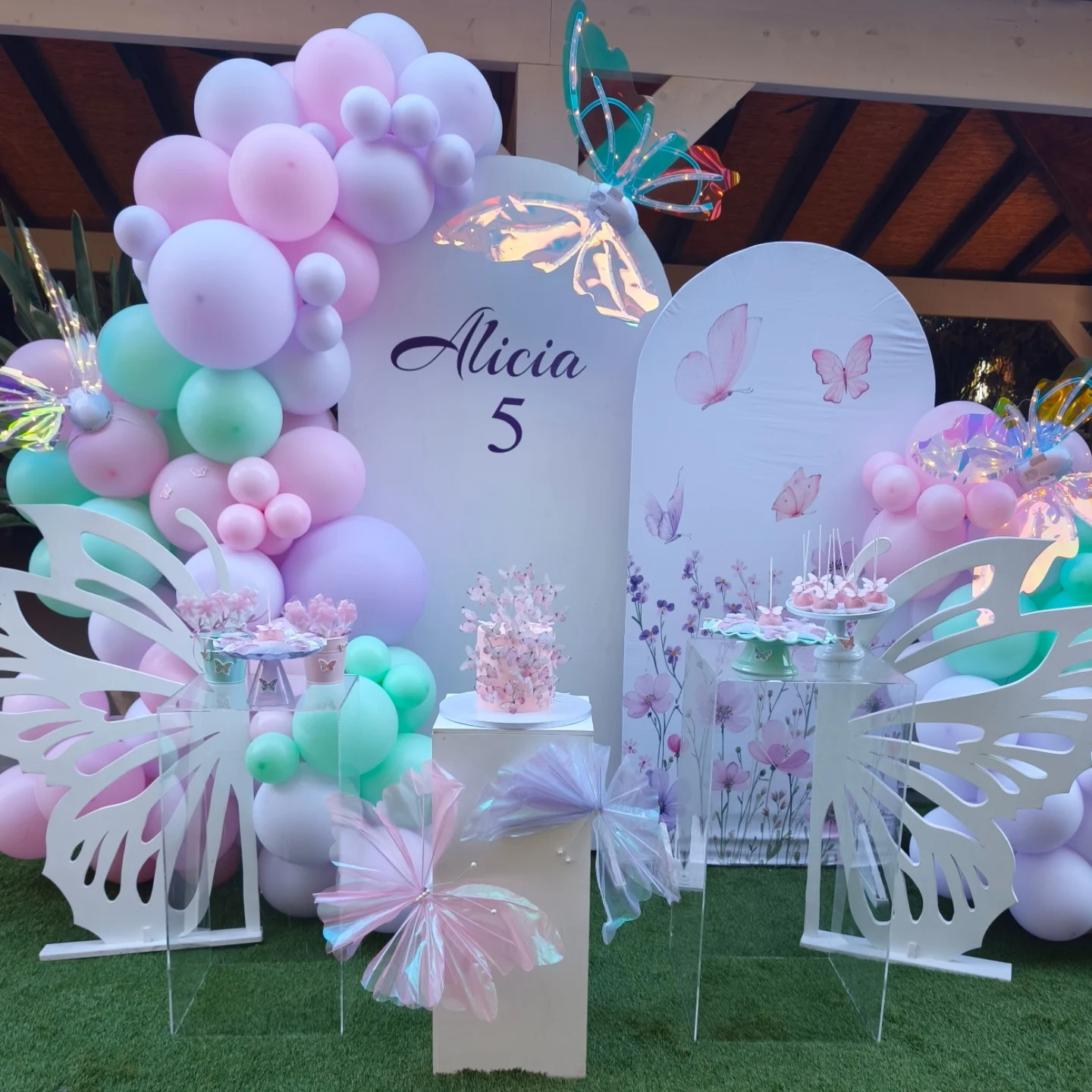 Zona de fotos para cumpleaños infantil